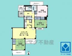3LDK、専有面積107.36平米、バルコニー面積17平米、7階建て3階部分。