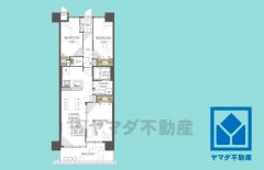 3LDK、専有面積64.34平米、バルコニー面積9.56平米、11階建て4階部分。