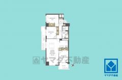 3LDK、専有面積83.9平米、バルコニー面積11.69平米、15階建て3階部分の角部屋。