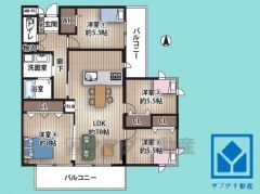 4LDK、専有面積100.6平米、バルコニー面積19.58平米、5階建て2階部分の南東角部屋。2025年9月リフォーム済の大変綺麗なお部屋です。設備保証付きでご購入後も安心してお住まいいただけます。