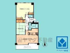 2LDK、専有面積71.58平米、バルコニー面積10.06平米、11階建て10階部分。