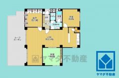 2LDK、専有面積122.88平米、バルコニー面積29.06平米、7階建て6階部分。