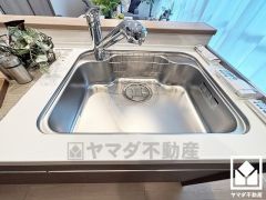 清潔感あふれるシンクで、毎日を気持ちよくスタート。