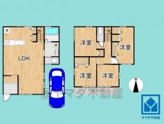 間取り図は現況を元に作成している為、面積等に差異が生じる可能性があります。