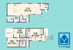 3LDK、土地面積88.79平米、建物面積95.04平米