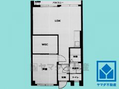 1LDK、専有面積46.05平米、バルコニー面積4平米、3階建て最上階。