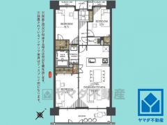 3LDK、専有面積74.06平米、バルコニー面積11.61平米、14階建て10階部分。耐震性・耐火性に優れたSRC造です。