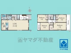 4LDK、土地面積135.16平米、建物面積106.69平米、木造2階建。2026年6月末完成予定。