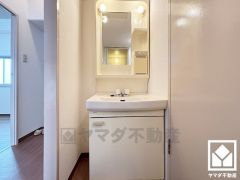 シンプルで美しい、どんなインテリアにもマッチする洗面台です。収納豊富でスッキリお使い頂けます。