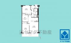 2SLDK、専有面積77.41平米、バルコニー面積9.68平米、7階建て5階部分。