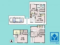3LDK、土地面積84.83平米、建物面積84.96平米、木造3階建。2025年11月完成済み。