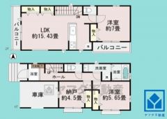 3LDK、土地面積81.06平米、建物面積81.56平米、木造2階建。2025年11月完成済み。