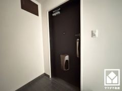写真には写っていませんが、ドアの向かいにトール型の収納がございます。家族の靴もしっかり収納できるので、玄関がいつも片付き、気持ちよくお客様を迎えられます。