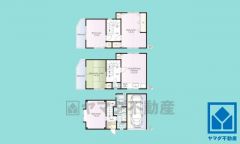 4LDK、土地面積51.81平米、建物面積99.22平米、木造3階建。