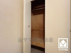 新たに家具を買わなくても良いので、ハンガーパイプ付きのクローゼットは嬉しいですね。奥行きがあるので、収納力も申し分ありません。