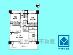 3LDK、専有面積68.01平米、バルコニー面積15.62平米、7階建て3階部分。