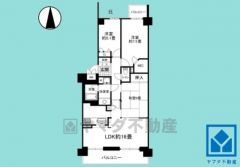 2LDK、専有面積76.54平米、バルコニー面積12.34平米、7階建て2階部分。