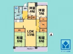 4LDK、専有面積97.66平米、バルコニー面積14.23平米、14階建て12階部分。耐震性・耐火性に優れたSRC造です。