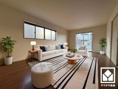 実写真と間取り図からCG再現した「空室リフォームイメージ」に家具などをCG合成しており、実際と異なります。