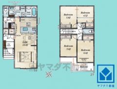 4LDK、土地面積142.62平米、建物面積96.05平米、木造2階建。西宮市浜甲子園2丁目全2棟の2号棟です。2026年3月上旬完成済み。