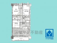 3LDK、専有面積61.96平米、バルコニー面積7.72平米、6階建て3階部分。