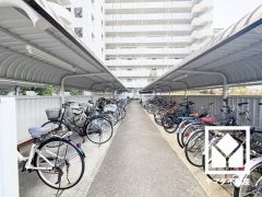屋内駐輪場なので、雨や風、直射日光から自転車を守ることができます。（年額1200円）