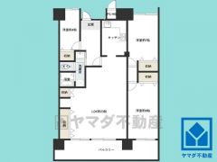 3LDK、専有面積94.79平米、バルコニー面積10.66平米、14階建て10階部分。耐震性・耐火性に優れたSRC造です。