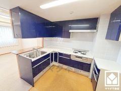 使いやすさとデザイン性を両立。深みのある青色で統一された落ち着きと清涼感のあるデザインが魅力のシステムキッチンです。キッチン収納の多さもお料理を楽にしてくれるポイント。