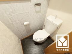 トイレが1階と2階にあるので、朝の忙しい時間にも混雑せず快適です。