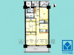 2SLDK、専有面積60.66平米、バルコニー面積10.03平米