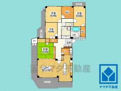 4LDK、専有面積167.12平米、バルコニー面積42.7平米。1フロア1住戸の3階建て最上階角部屋です。