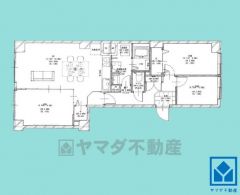 3LDK、専有面積70平米、バルコニー面積8.99平米、5階建て1階部分。南向きの専用庭15.21平米付き（使用料月額350円）